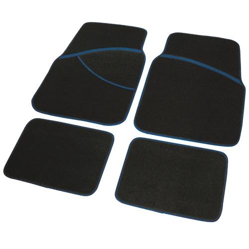 ERGOSEAT 183067 Teppich Stickerei Ashley, Blau/Schwarz von ERGOSEAT