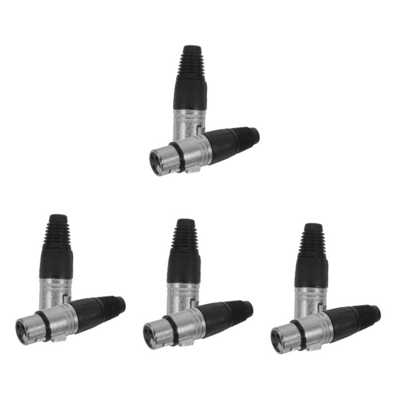 ERINGOGO 4 Sätze Dreipoliger Xlr-kanonenstecker Audio Funkübertragung Audioübertragung Audio-verbinder Kopfhörer-splitter Doppelt Zu 3-poliger Xlr- Mikrofonbuchse Abs 2 Stück * 4 von ERINGOGO