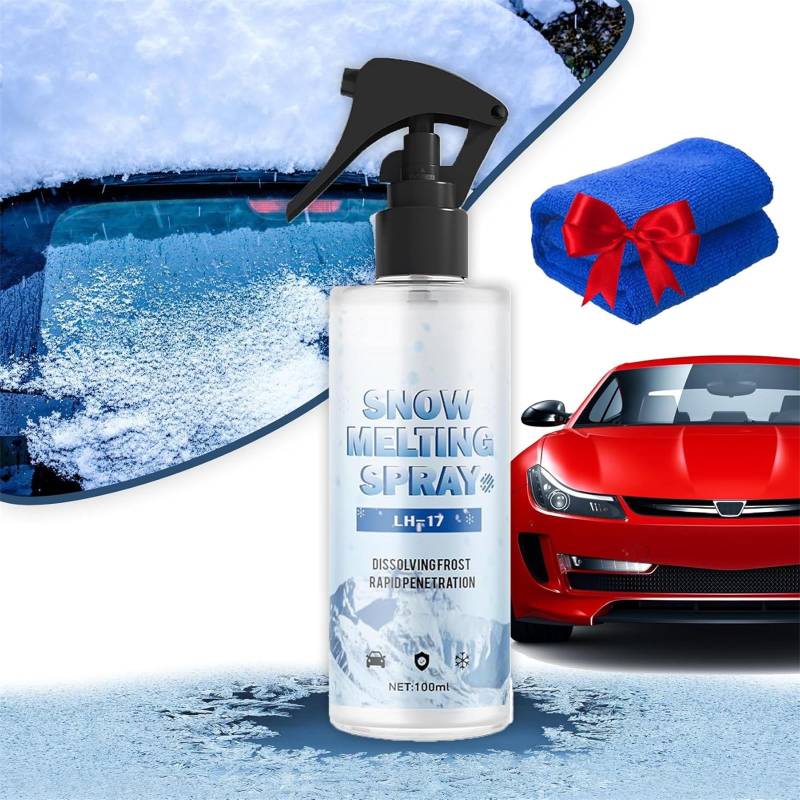 ERISAMO Car & Refrigerator De-Icing and Snow Spray, Fast Ice & Snow Melting Spray, Ice-Melting Agent, Melting Ice & Snow Remover Car, Protecting The Paint from Snow and Ice Scratches (1Pcs) von ERISAMO