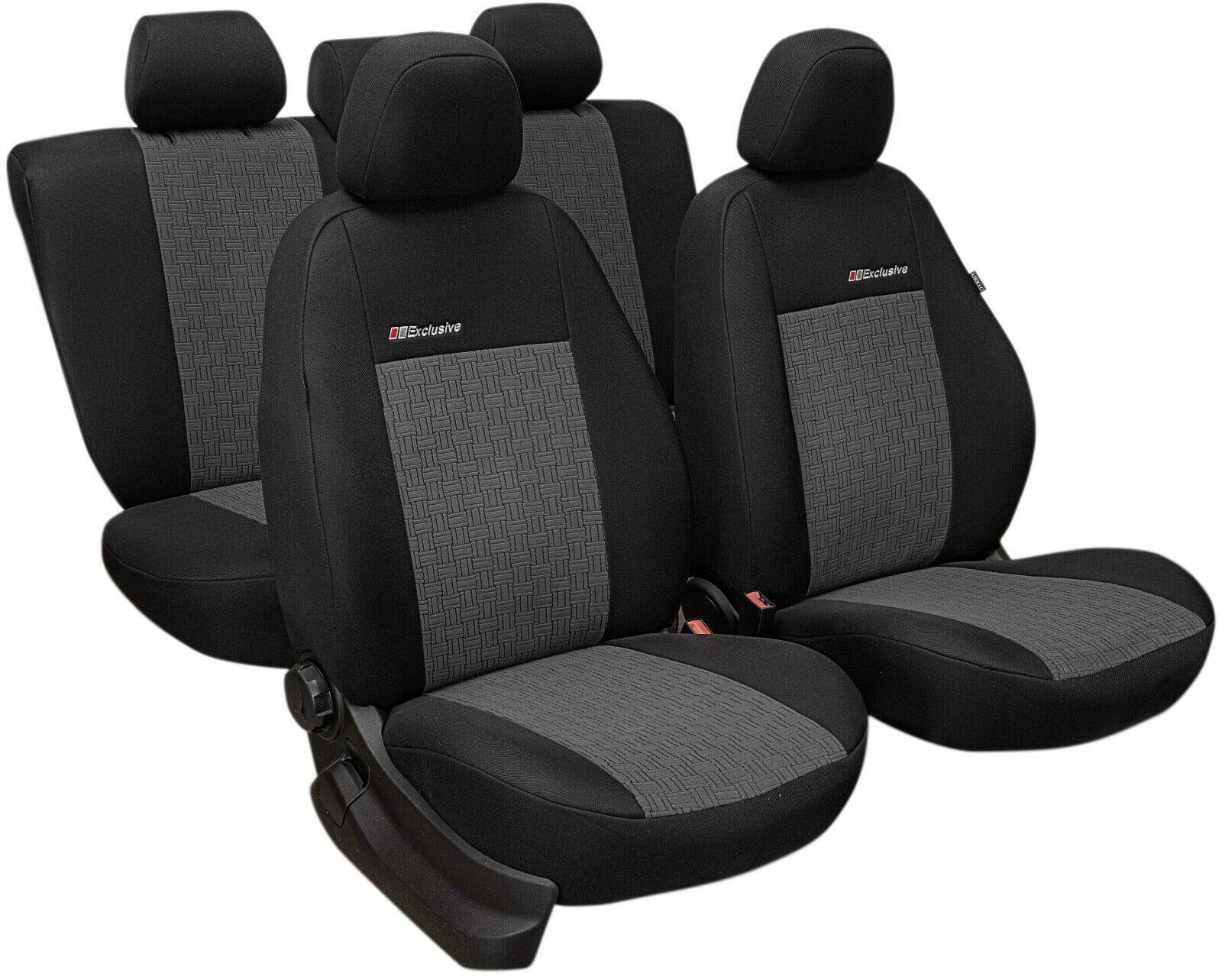 ERJOT AKR-EXC Exclusive Komplett Set maßgefertigte modellspezifische Sitzbezüge kompatibel mit Audi A4 B8 Autositzbezüge Velour von ERJOT