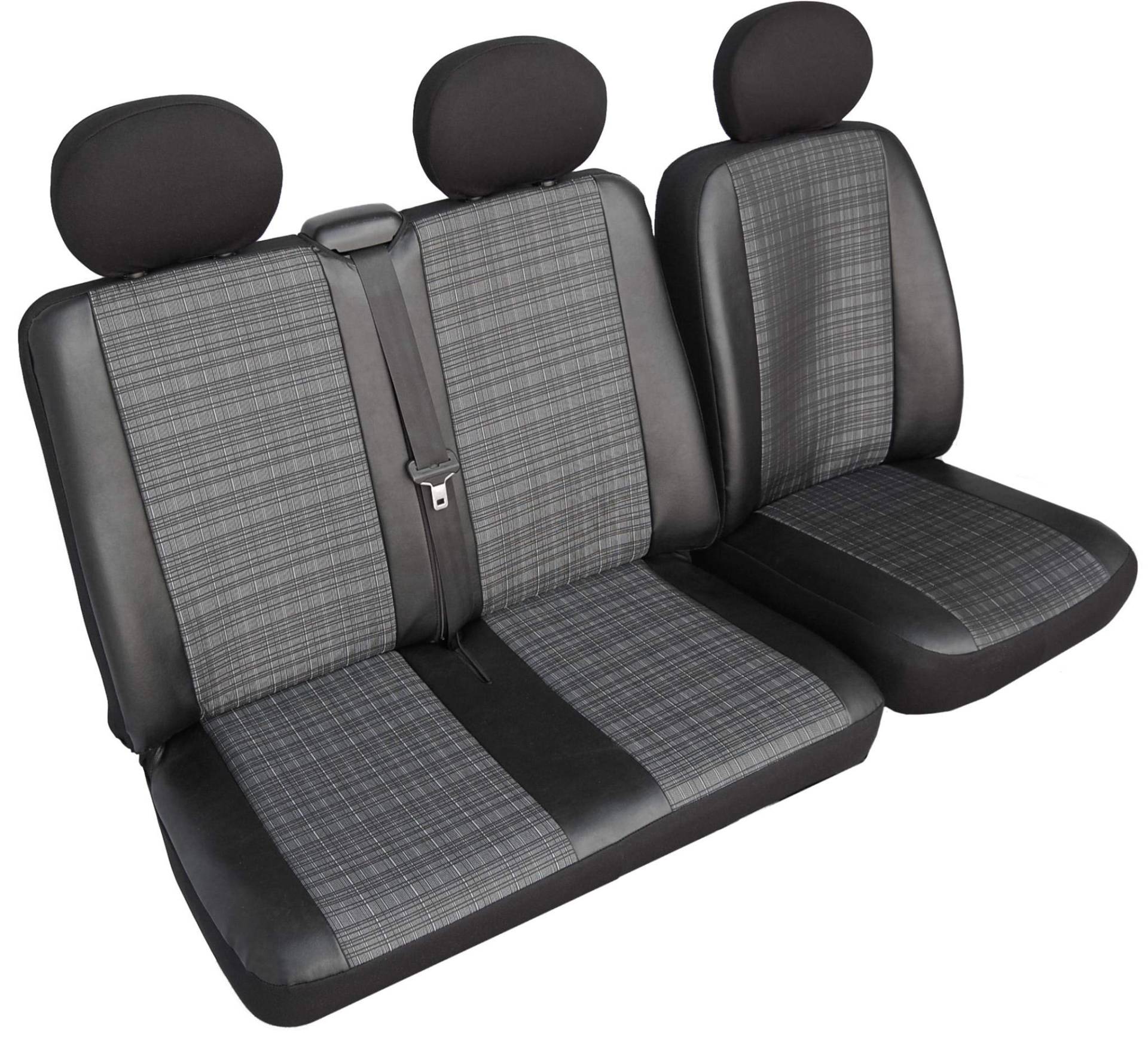 ERJOT Autositzbezüge Sitzbezüge maßgefertigte Bus in Kunstleder-Prime (Sitzbezüg Fahrersitz + 2er Beifahrersitzbank) Schonbezüge von ERJOT