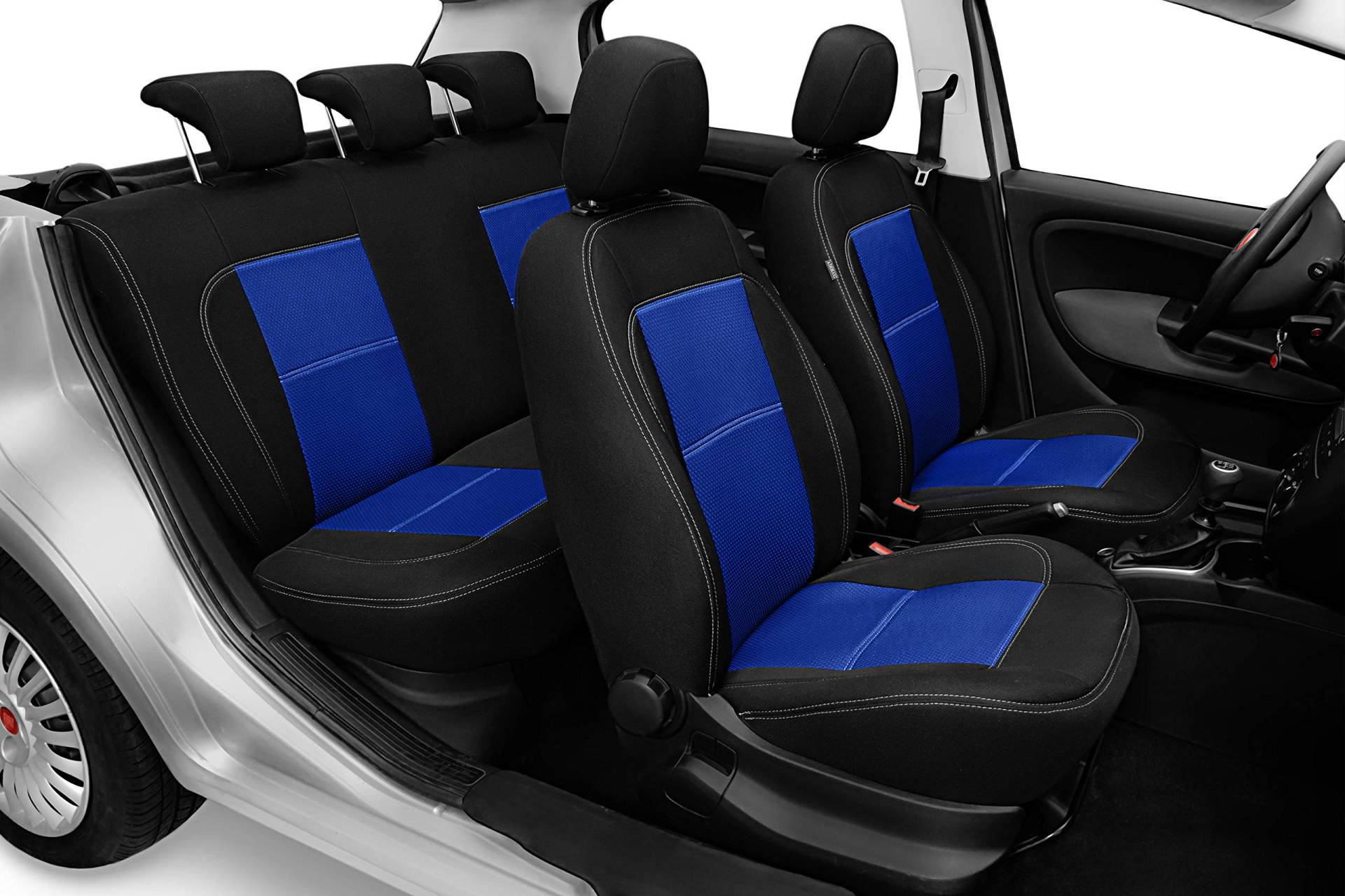 ERJOT Autositzbezüge kompatibel mit Audi A4 B8 Blau maßgefertigte modellspezifische Sitzbezüge Komplett Set von ERJOT