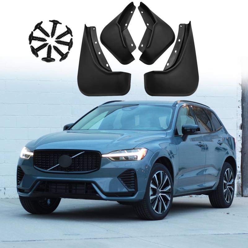 ERMWALR für Volvo Xc60 2018–2023 Schmutzfänger-Set von 4 Keine Bohrung erforderlich Auto Fender Flexible PP Schlammklappe Spritzschutz (Vlv Xc60 18–23) von ERMWALR