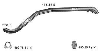 Ernst Abgasrohr [Hersteller-Nr. 114455] für Seat, Skoda, VW von ERNST