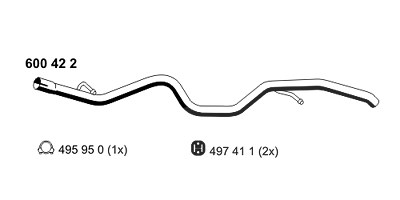 Ernst Abgasrohr [Hersteller-Nr. 600422] für Iveco von ERNST