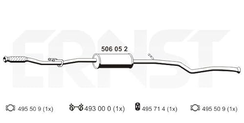 ERNST 506052 Mittelschalldämpfer von ERNST