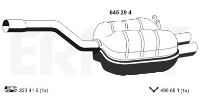 Ernst Endschalldämpfer [Hersteller-Nr. 645294] für Skoda von ERNST