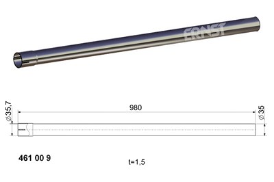 Ernst Abgasrohr, Universal [Hersteller-Nr. 461009] von ERNST