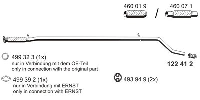 Ernst Abgasrohr [Hersteller-Nr. 550406] für Fiat von ERNST