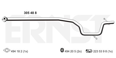 Ernst Abgasrohr [Hersteller-Nr. 305488] für Ford von ERNST