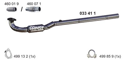 Ernst Abgasrohr [Hersteller-Nr. 033411] für Opel von ERNST