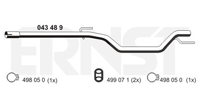 Ernst Abgasrohr [Hersteller-Nr. 043489] für Opel von ERNST