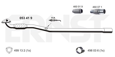 Ernst Abgasrohr [Hersteller-Nr. 053419] für Opel von ERNST