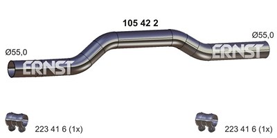 Ernst Abgasrohr [Hersteller-Nr. 105422] für Seat, VW von ERNST