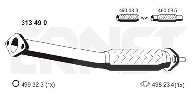 Ernst Abgasrohr [Hersteller-Nr. 313490] für Ford, Mazda von ERNST