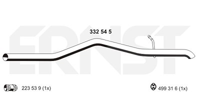 Ernst Abgasrohr [Hersteller-Nr. 332545] für Ford von ERNST