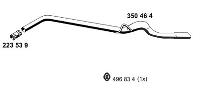 Ernst Abgasrohr [Hersteller-Nr. 350464] für Mercedes-Benz von ERNST