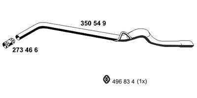 Ernst Abgasrohr [Hersteller-Nr. 350549] für Mercedes-Benz von ERNST