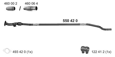 Ernst Abgasrohr [Hersteller-Nr. 550420] für Fiat von ERNST