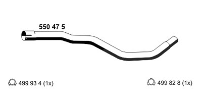 Ernst Abgasrohr [Hersteller-Nr. 550475] für Fiat, Ford von ERNST