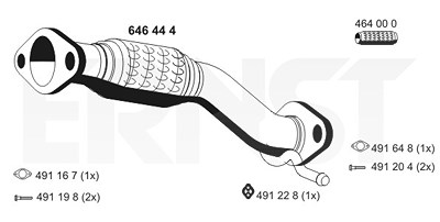 Ernst Abgasrohr [Hersteller-Nr. 646444] für Hyundai von ERNST