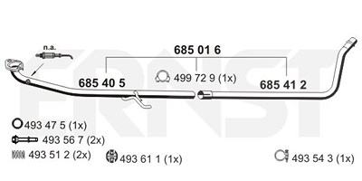 Ernst Abgasrohr [Hersteller-Nr. 685016] für Citroën, Toyota von ERNST