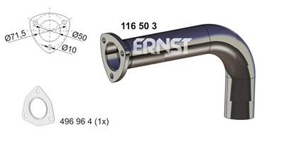 Ernst Abgasrohr [Hersteller-Nr. 116503] für VW von ERNST