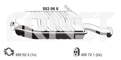 Ernst Endschalldämpfer [Hersteller-Nr. 503068] für Citroën von ERNST