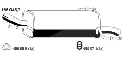 Ernst Endschalldämpfer [Hersteller-Nr. 011198] für Opel von ERNST