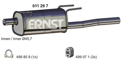 Ernst Endschalldämpfer [Hersteller-Nr. 011297] für Opel von ERNST