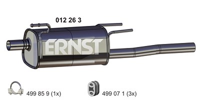 Ernst Endschalldämpfer [Hersteller-Nr. 012263] für Opel von ERNST