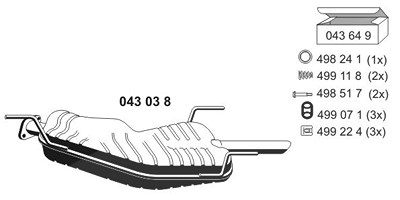 Ernst Endschalldämpfer [Hersteller-Nr. 043038] für Opel von ERNST