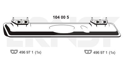 Ernst Endschalldämpfer [Hersteller-Nr. 104005] für VW von ERNST