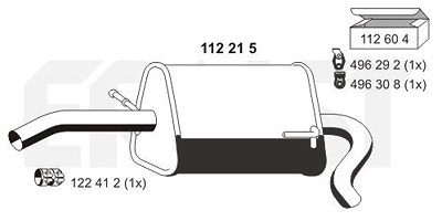 Ernst Endschalldämpfer [Hersteller-Nr. 112215] für VW, Seat von ERNST