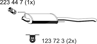 Ernst Endschalldämpfer [Hersteller-Nr. 142113] für VW von ERNST