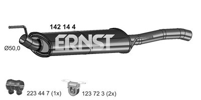 Ernst Endschalldämpfer [Hersteller-Nr. 142144] für VW von ERNST