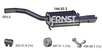 Ernst Endschalldämpfer [Hersteller-Nr. 144032] für VW von ERNST