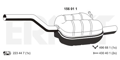 Ernst Endschalldämpfer [Hersteller-Nr. 156011] für VW von ERNST