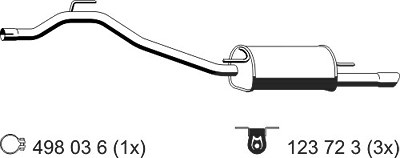 Ernst Endschalldämpfer [Hersteller-Nr. 176231] für VW von ERNST