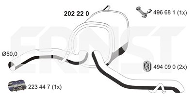 Ernst Endschalldämpfer [Hersteller-Nr. 202220] für Audi von ERNST