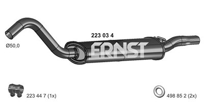 Ernst Endschalldämpfer [Hersteller-Nr. 223034] für Audi von ERNST