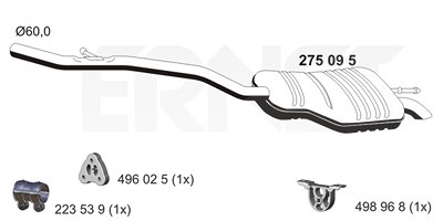 Ernst Endschalldämpfer [Hersteller-Nr. 275095] für BMW von ERNST