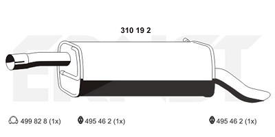 Ernst Endschalldämpfer [Hersteller-Nr. 310192] für Ford von ERNST