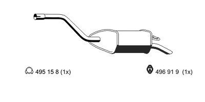 Ernst Endschalldämpfer [Hersteller-Nr. 344180] für Ford von ERNST