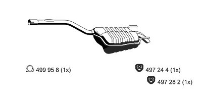 Ernst Endschalldämpfer [Hersteller-Nr. 351140] für Mercedes-Benz von ERNST