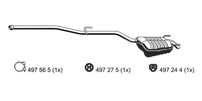 Ernst Endschalldämpfer [Hersteller-Nr. 351188] für Mercedes-Benz von ERNST