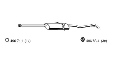 Ernst Endschalldämpfer [Hersteller-Nr. 351218] für Mercedes-Benz von ERNST