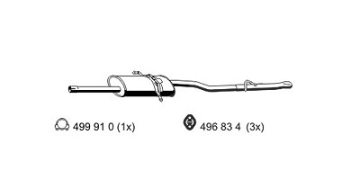 Ernst Endschalldämpfer [Hersteller-Nr. 351287] für Mercedes-Benz von ERNST