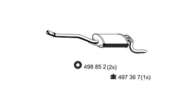 Ernst Endschalldämpfer [Hersteller-Nr. 353106] für Mercedes-Benz von ERNST