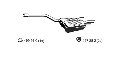 Ernst Endschalldämpfer [Hersteller-Nr. 363013] für Mercedes-Benz von ERNST